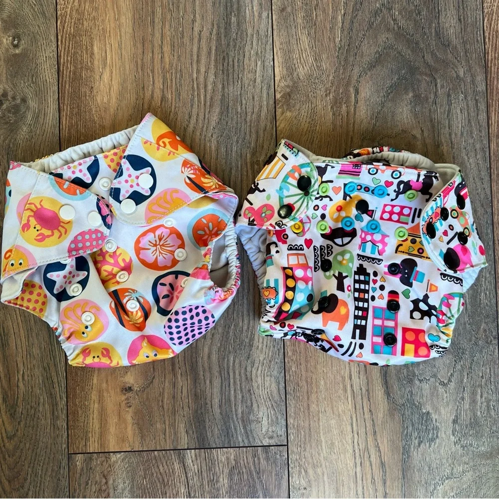 Vibrant Cartoon Print Diaper Covers